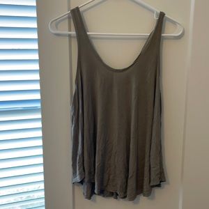 green flowy tank top